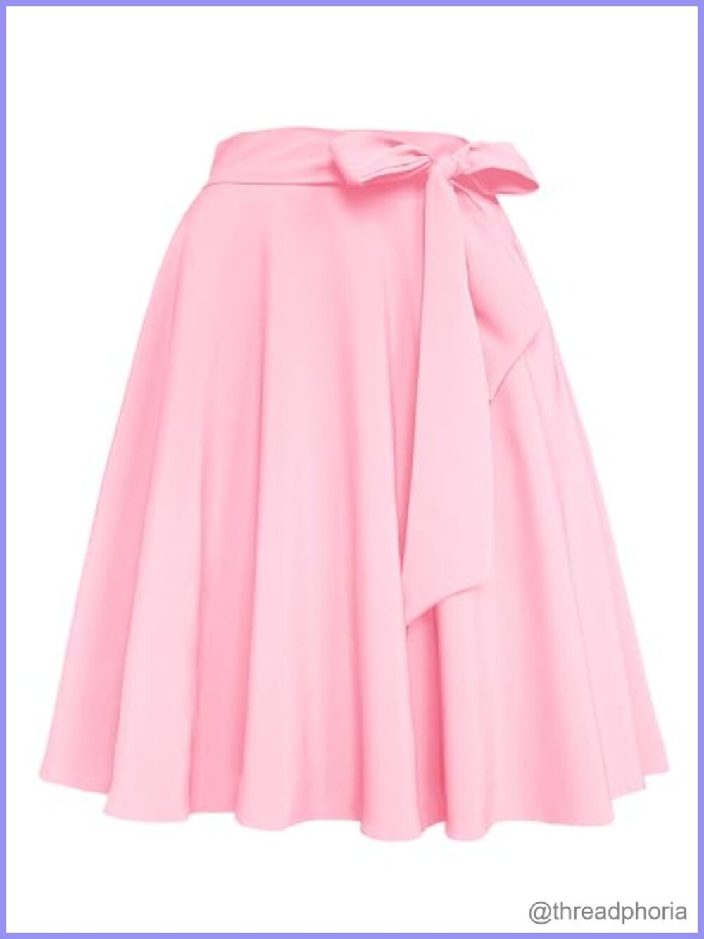 Women's High Waist A-Line Skater Skirt Flared Midi Skirt with Pockets